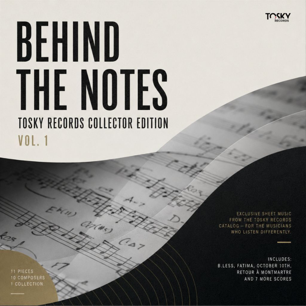 TOSKYRECORDS's tweet photo. 🎼 BEHIND THE NOTES — Vol. 1 is here (sheet music)

11 original scores. 10 composers. From the Tosky Records catalog.

The original sheets. Not transcriptions.
 👇
https://t.co/yvzZEHiIpu

#ToskyRecords #SheetMusic #Bandcamp https://t.co/dxIQNHXJaU