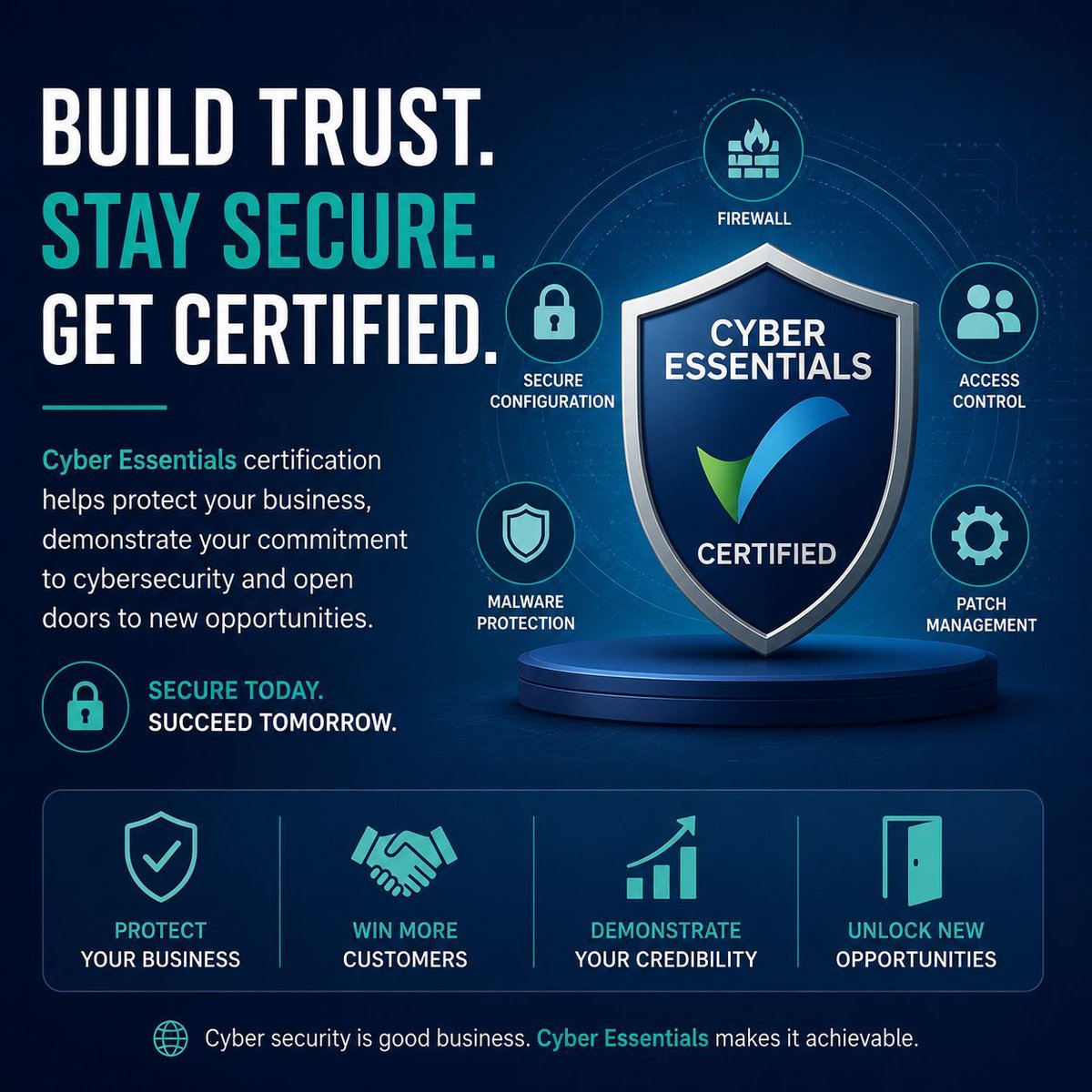 PlannedLink's tweet photo. Get Cyber Essentials — protect against common cyber threats, boost customer trust, and unlock more business opportunities. Small steps, big impact. 
contact us today. https://t.co/SeLw5oOdyG  
#CyberEssentials https://t.co/Qlzf51jRAn