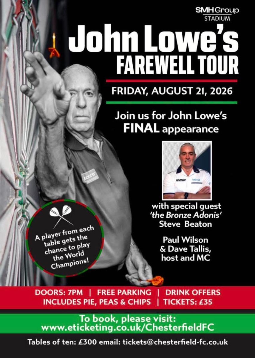 Stevebeaton180's tweet photo. Looking forward to this one with me old pal John Lowe I’m sure it’s going to be another cracking night https://t.co/UYqTpndEqU