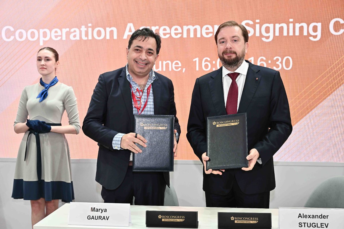 socialisfa's tweet photo. Strengthening India’s Global Business Footprint
ISFA signed a Cooperation Agreement with the Roscongress Foundation at SPIEF 2026, Russia, to foster business collaboration, investment opportunities, global market access for Indian MSMEs and startups.🇮🇳🤝🇷🇺
#SPIEF2026 #Roscongress https://t.co/Rc3MD75kFP
