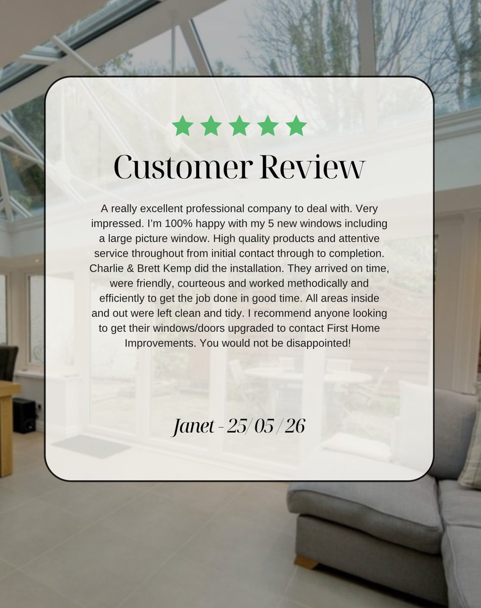 firsthomeimprov's tweet photo. We are very proud of our 4.6 Trustpilot rating!
With 80% of our customers giving us a 5 star review ⭐️ ⭐️ ⭐️ ⭐️ ⭐️
Have a look for yourself and see what real customers are saying about First Home Improvements 🏠
🔗 https://t.co/xwQQW35am5
#firsthomeimprovements https://t.co/wazRUWHA4n