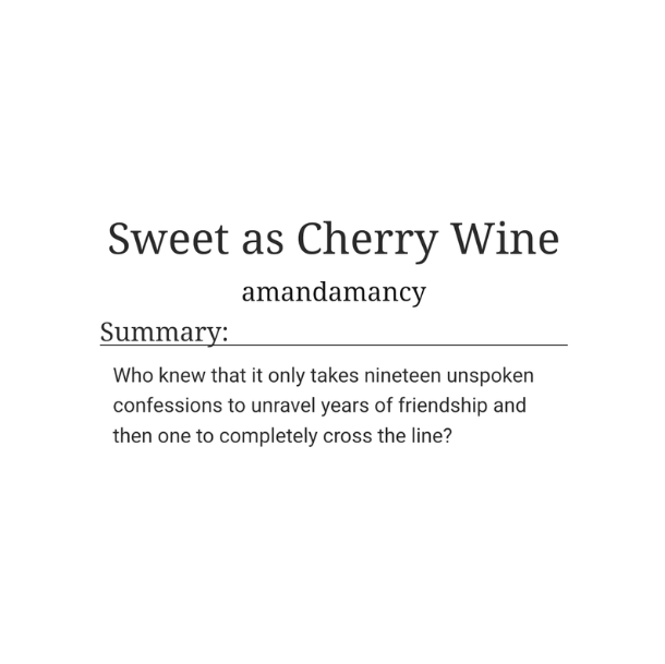 AMANDAMANCY's tweet photo. 𝑆𝑤𝑒𝑒𝑡 𝑎𝑠 𝐶ℎ𝑒𝑟𝑟𝑦 𝑊𝑖𝑛𝑒
────────────
posted on: 2026-06-04
rating: general audiences
general tags: mutual pining, domestic fluff 
read: https://t.co/4J8UdRL50j https://t.co/fWZy1AZg11