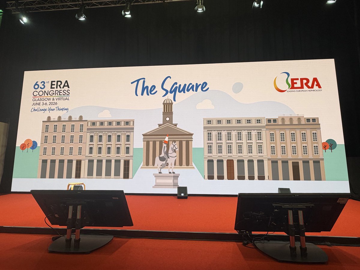 ERAkidney's tweet photo. #ERA26 
Happening soon Practical tips from @NDTsocial and @CKJsocial Editors 
@hjanders_hans and Jürgen Floege
@ERAkidney at the Square https://t.co/6FyA9qF9F4