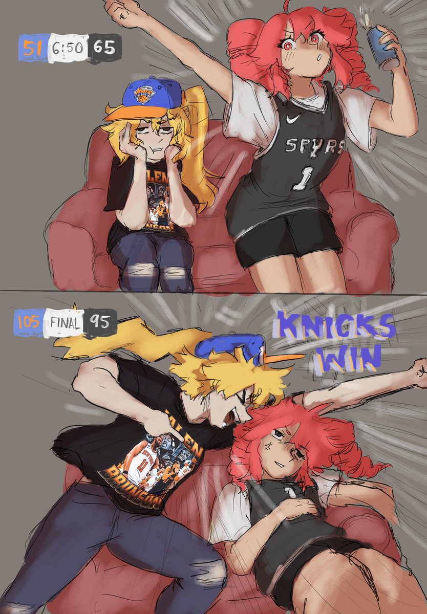 ChachoTongo's tweet photo. Knicks win Game 1 #vocaloid https://t.co/8PYMjdVTXQ