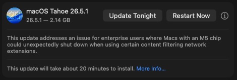 SadekHM's tweet photo. 2.14 GB to fix one issue ? Apple updates are insane. https://t.co/uHkBkYQbTN