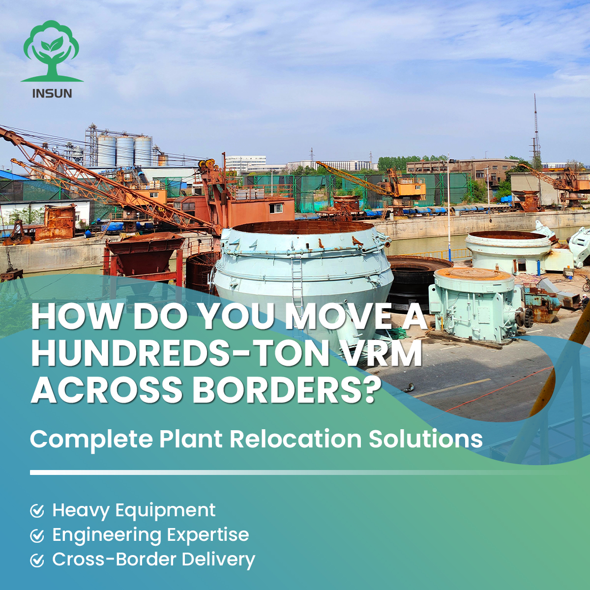 lily06679661241's tweet photo. How are heavy VRMs relocated and restarted across borders? 

We deliver EPC cement plant relocation: dismantling, transport, installation &amp; commissioning. 

#EPC #INSUN #CementPlant #VRM https://t.co/wnv1cZ4K65