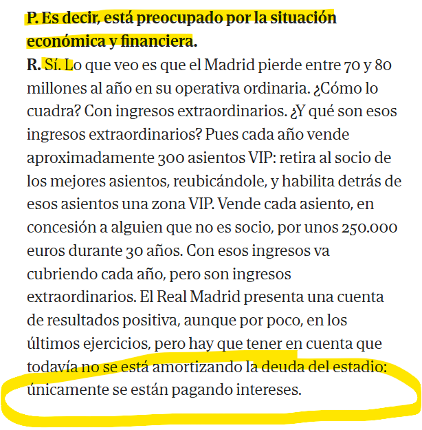 elmozo7's tweet photo. No puede ser decir una cosa en El Hormiguero https://t.co/95IyR81ZiS y la contraria hoy...

NdA: La deuda del Estadio SÍ se está amortizando. Cualquiera que mire las Cuentas lo sabe...en fin... https://t.co/XYWQjxDYcQ