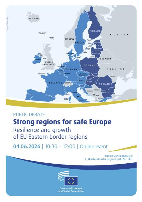 EESC_ECO's tweet photo. Join us today at 10:30 in the ECO Section for a public debate on the #easternborderregions with the title: Strong regions for safe Europe: resilience and growth of EU #easternborderregions
#Cohesionpolicy https://t.co/lFKHy8iXis