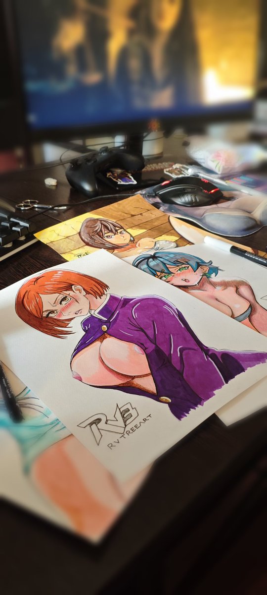 rv3beat's tweet photo. Sometimes I indulge myself with drawings on paper, not just on a tablet 🫣
#nsfwtwtًً #nobara #animeart https://t.co/9B84lgEbp1