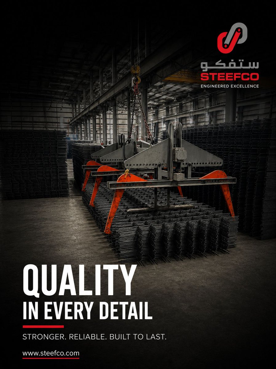 STEEFCOO's tweet photo. Quality is the foundation of every successful project.

At STEEFCO, we deliver high-performance welded steel mesh through advanced manufacturing, strict quality control, and engineering expertise.

STEEFCO – Engineered Excellence.

#STEEFCO #QualityLeadership #SteelManufacturing https://t.co/0YrbVyFecW
