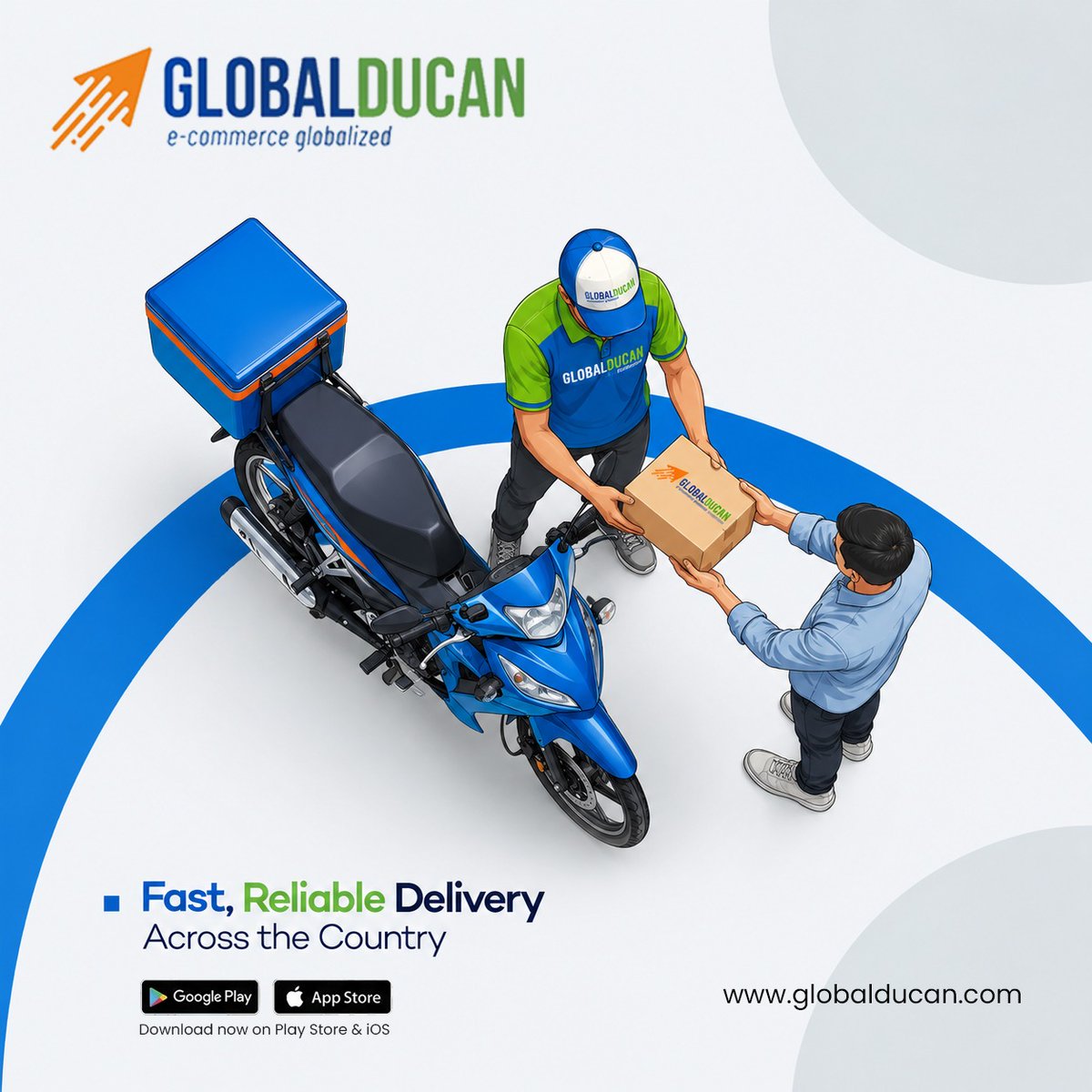 GlobalDucan_'s tweet photo. GLOBALDUCAN brings fast, reliable delivery across the country with trust, speed, and care. 

Website: https://t.co/VhLpMX2dWn
Google Play Store : https://t.co/aLO3MmCK5U...
Apple Store: https://t.co/Ty9bsk6HhG
#GlobalDucan #FastReliableDelivery #Onlineshopping https://t.co/RsWRhqySih