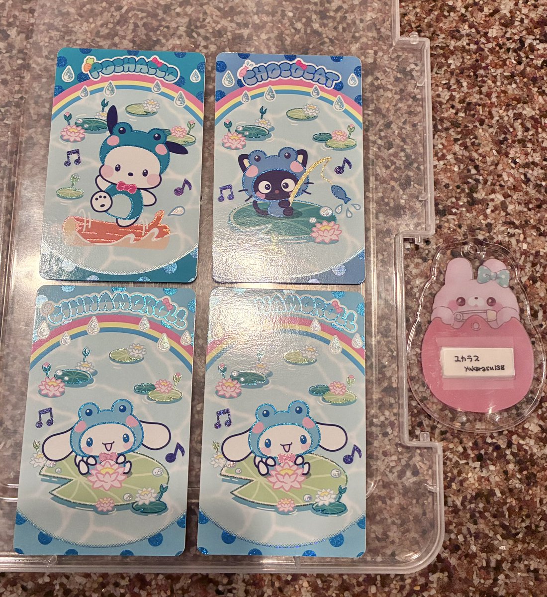 yukarasu138's tweet photo. 交換
サンリオ　カードコネクト

譲　シナモン　ポチャッコ　チョキャット

求　マイメロ（2枚目）

仙台手渡し　郵送は纏めてのみ
シナモンくんは最求2枚見つかるまでお返事にお時間頂きます

ツイフィご確認お願いします！！ https://t.co/GlNPbkNhrX