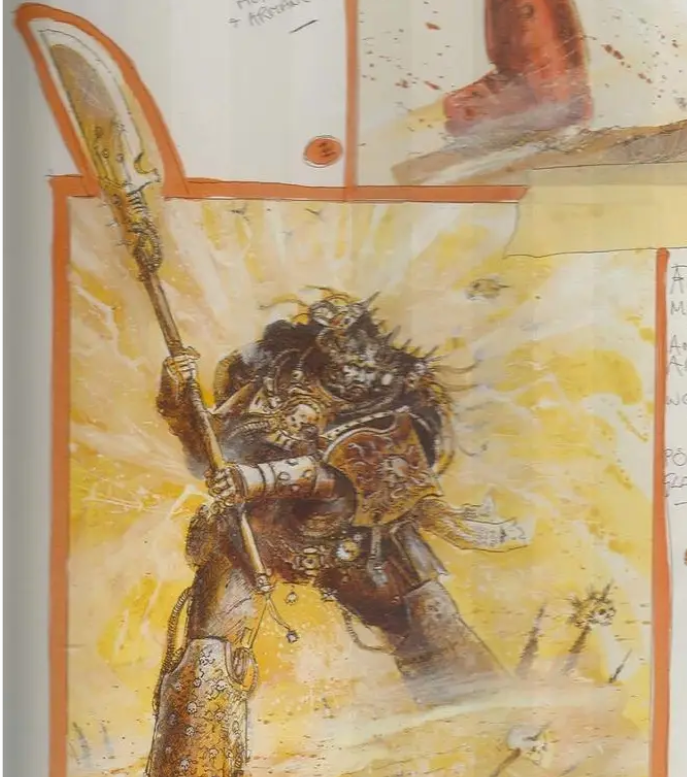 MayoMainz's tweet photo. Seeing this "Archaic Marine" in Blanche's Inquisitor Sketchbook is what got me interested in 40k https://t.co/6Tx95moW7L