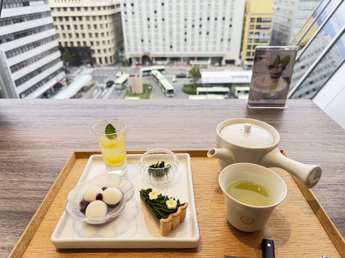 T884_DBAC's tweet photo. 約25年ぶりに都路里さんでお茶いただきました。美味しい新茶でした。 https://t.co/DerUR30HqQ