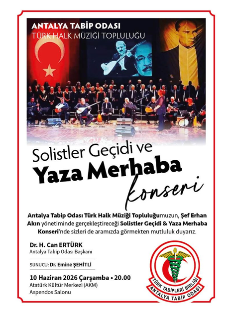 anttabipodasi's tweet photo. Antalya Tabip Odası Türk Halk Müziği Topluluğumuzun Şef Erhan Akın yönetiminde gerçekleştireceğimiz Solistler Geçidi &amp; Yaza Merhaba Konserinde sizleri de aramızda görmekten mutluluk duyarız.
Tarih: 10 Haziran–Çarşamba
Saat: 20.00
Yer: Atatürk Kültür Merkezi(AKM) Aspendos Salonu https://t.co/6sUKLEHulb