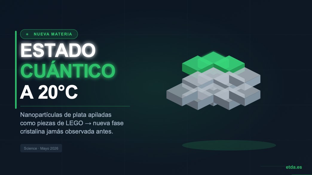 ETDAProlab's tweet photo. 🔬 Nanopartículas de plata apiladas como LEGO nanoscópico.
El resultado: un nuevo estado de la materia con propiedades cuánticas a temperatura ambiente.
La ciencia construye el futuro ladrillo a ladrillo ⚛️ #ETDA #Física #Ciencia https://t.co/GvqrV4cOQ4 https://t.co/nRKV82FGmD