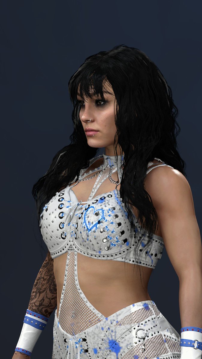 coreyahouse's tweet photo. Updated face, hair &amp; make-up Skye v2 up with the same hashtags on CC

#wwe2k26 #CAWmunity #skyeblue https://t.co/IbBDPCDLmP