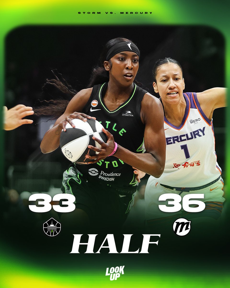 seattlestorm's tweet photo. Halftime at home ⛈️

Fam: 8 PTS
Johnson: 8 PTS https://t.co/dkKwVJ3I2E