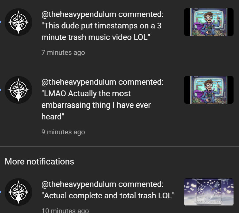 KamiShadow's tweet photo. Dudes got no life and spends his time attacking a nobody (me) for some reason. How much time do you have on your hands to be downvoting and commenting like this for hours on end on a channel as small as mine? https://t.co/c8mCYd0PJ2