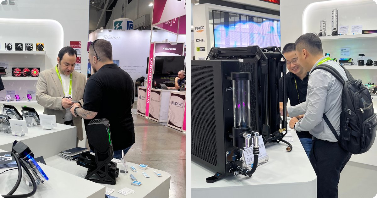 alphacool's tweet photo. Here are some highlights from the second day. We rounded off an eventful and successful day at the trade fair with our Alphacool party. https://t.co/2RZEGgSguG