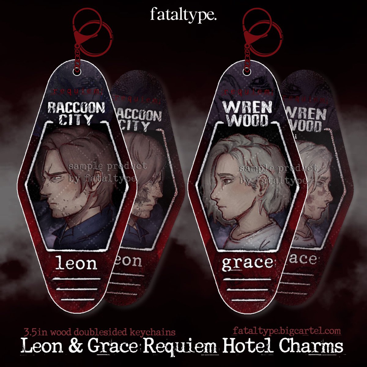 fataltype's tweet photo. hope it’s ok to promo to hopefully have something decent come out of this shit situation 😭my shop is open rn with some of my RE goods as well as other game series, feel free to support me there if you wish! 
https://t.co/GzTLyK3Zjf https://t.co/bvVQSccuXh