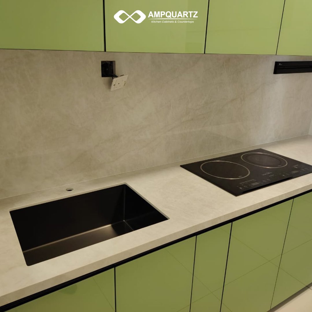 AMPQUARTZ's tweet photo. ✨ 𝐂𝐨𝐦𝐩𝐥𝐞𝐭𝐞𝐝 𝐏𝐫𝐨𝐣𝐞𝐜𝐭 𝐇𝐢𝐠𝐡𝐥𝐢𝐠𝐡𝐭 ✨

Supply and Installation of Kitchen Cabinet

🔹4G Aluminum Design, Black Frame, Silver ACP carcass
- Cabinet color : T18W (Creamy Green) 

🔹Mysa Stone : 6127 (Taj Mahal)

📍 Jobsite : Kempas

🙏 𝐓𝐡𝐚𝐧𝐤 𝐘𝐨𝐮 𝐟𝐨𝐫 𝐂𝐡𝐨𝐨𝐬𝐢𝐧𝐠 𝐀𝐦𝐩𝐐𝐮𝐚𝐫𝐭𝐳!
We truly appreciate your trust in us. We hope you love your new kitchen cabinets💖

✨Contact us for expert solutions tailored to your needs.✨

📞 𝐂𝐨𝐧𝐭𝐚𝐜𝐭 𝐔𝐬
📲 +6017 732 0149 (Jasmine)
https://t.co/doqsbuabaJ

📍𝐎𝐮𝐫 𝐒𝐡𝐨𝐰𝐫𝐨𝐨𝐦:
𝙏𝘼𝙈𝘼𝙉 𝙂𝘼𝙔𝘼-
Address: https://t.co/v1ObvwSAOW
🏬 82, Jalan Gaya 1, Taman Gaya, Ulu Tiram, 81800 Johor Bahru
𝘽𝘼𝙉𝘿𝘼𝙍 𝘿𝘼𝙏𝙊' 𝙊𝙉𝙉-
Address: https://t.co/JSZKKUeE5E
🏬 24, Jalan Perjiranan 4/5, Bandar Dato Onn, 81100 Johor Bahru

#AmpQuartz #JohorBahru #kitchencabinet #JobsiteCompleted #Aluminium