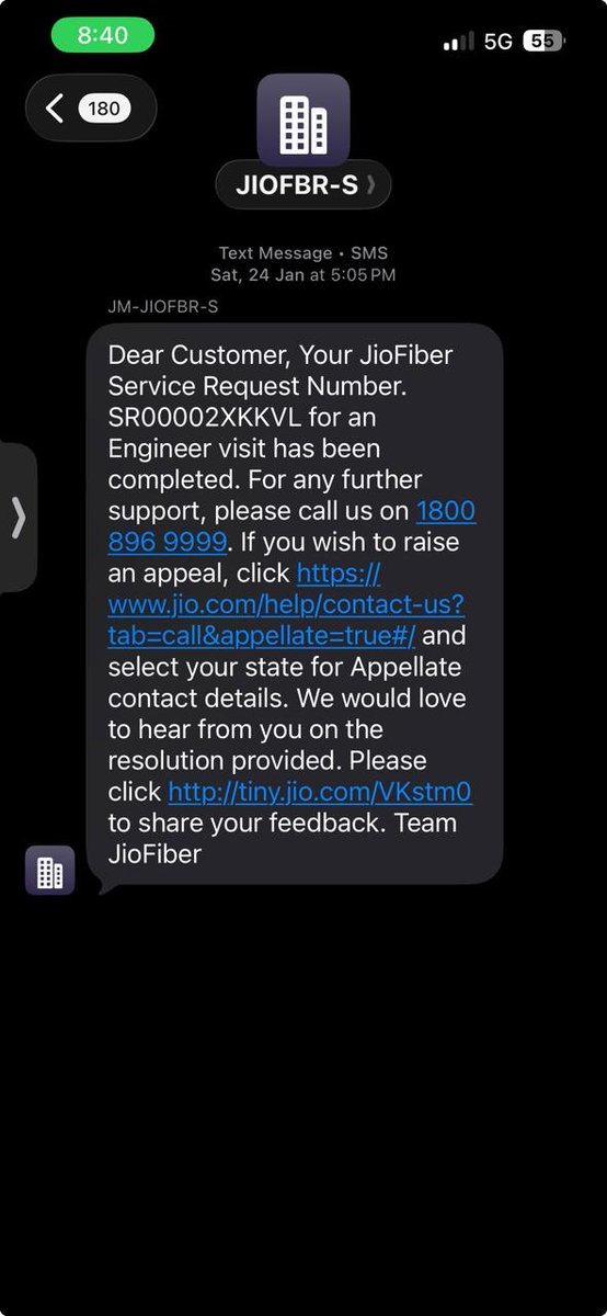 PRATIK_G6's tweet photo. @reliancejio @_MukeshAmbani 
I am being bothered by your visionary Jio Fibre, 

My problem is being unresolved from last 3 + Days causing me unreasonable loss; and now the engineer visit is scheduled for 10 June which is again 7 Days from now. This is pathetic. https://t.co/XLHjCcjMPY