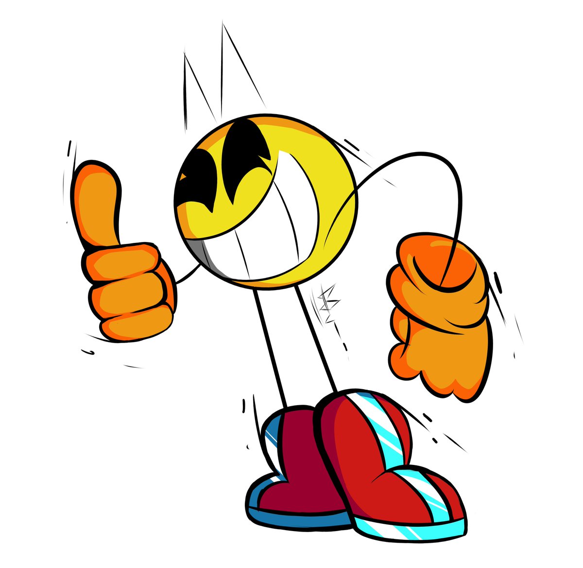 GameboiAdvanced's tweet photo. 77'Pacman redraw (and 77'Blinky's slight redesign) https://t.co/3HULrRC8ON