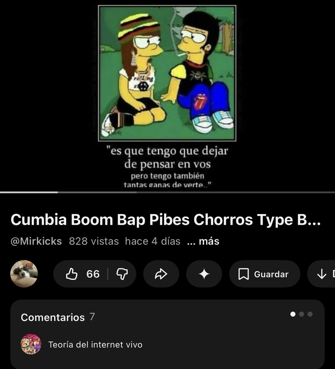 Mirkins2's tweet photo. 800 visitas en un Beat de los pibes chorros con una imagen de los simpson toda saturada, un chabon comentó teoría del internet vivo, el beatmaking champagne va encontrando su nicho https://t.co/BcHWldlsWX