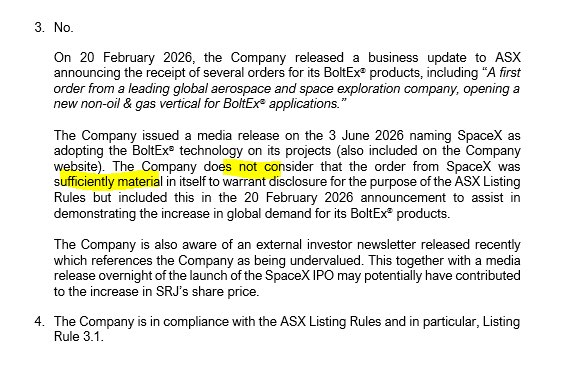 trade4a_livin's tweet photo. @bhavdip143 @SpaceX If your followers are wondering why their top tick buys on the back of your post today are now down 20% it’s because you forgot to tell them it’s #NotMaterial to the company https://t.co/Kj91BBj0Rk