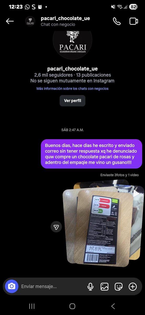 EmergenciasEc's tweet photo. #DenunciaCiudadana
Reportan un nuevo caso de gusanos en chocolates.
Un ciudadano afectado denunció el hecho, pero la empresa ha ignorado por completo su reclamo.
¿Dónde están los controles de calidad y la atención al consumidor? https://t.co/bHyKYvplt3