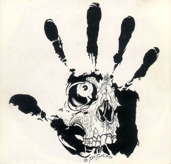 SurfThrash's tweet photo. Some of my favorite artwork/artists 

Dr. Know - Jaime Hernandez
Hand of Fear - Pushead
Germs - Shawn Kerri
Black Flag - Raymond Pettibon https://t.co/NLl1Hn9Ol0