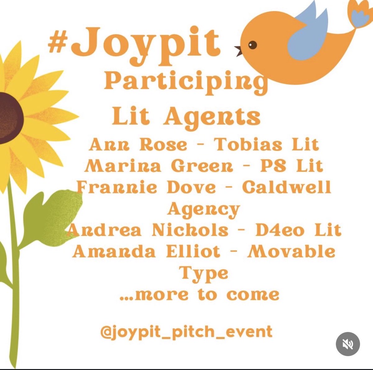 JoyPitch's tweet photo. #JoyPit 2026 is happening on July 1st 2026.
Only on I G .
Lots of writers, lots of agents, lots of fun…
Stay tuned
#amquerying #writingcommunity https://t.co/90C3rz56J3