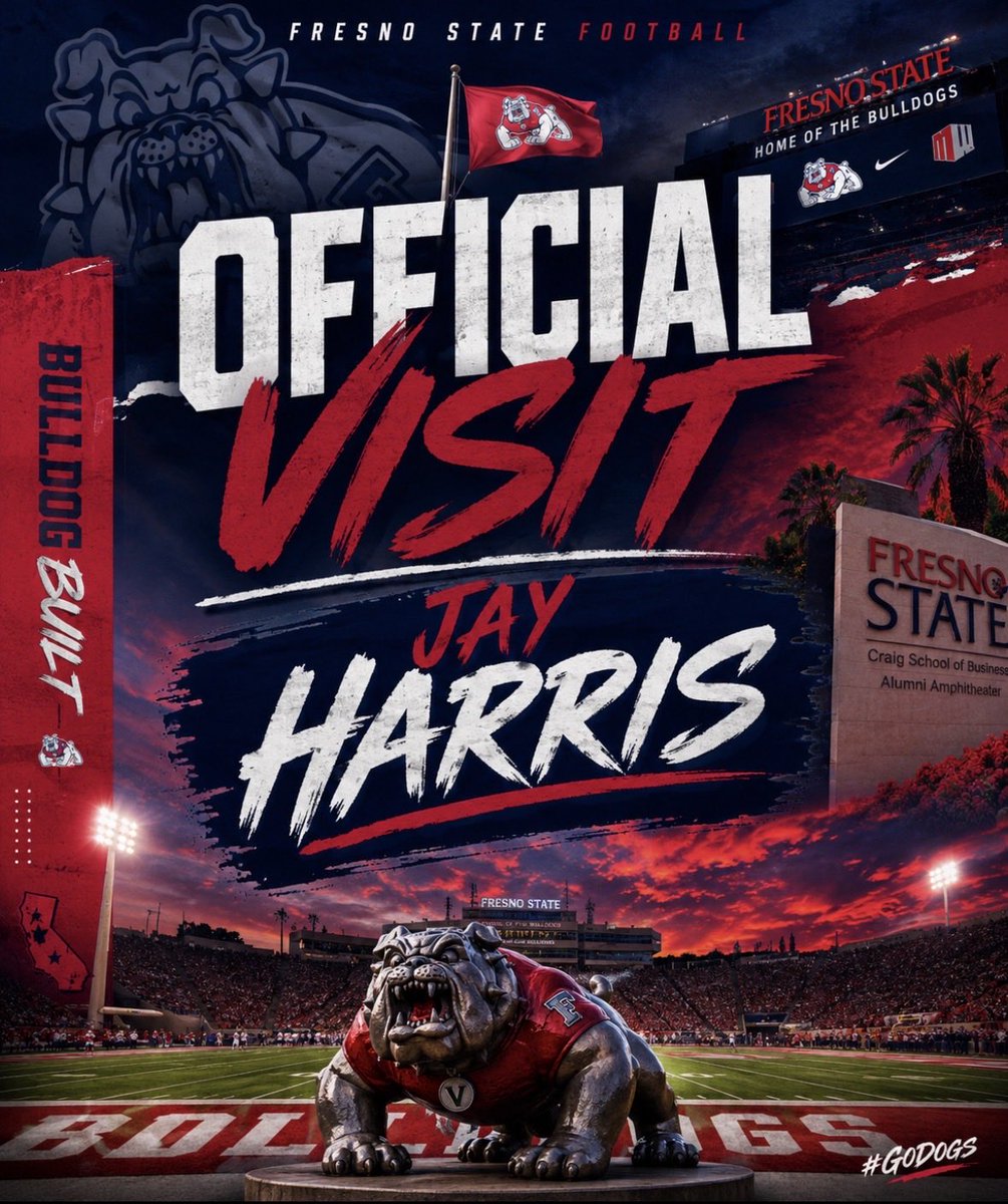 JaydenOHarris's tweet photo. Official visit in the 559 this weekend 🔵🔴🐶@NickBenedetto_ @Coach_Entz @FresnoStateFB @morisuesue @dantemarsh @troy_verango @_Vc_209 @Coach_Green26 @CoachMays21 @mvarnum66 @MantecaFootball @25Pablocamacho @WCPSacramento @BrandonHuffman https://t.co/hr6qHm6kVj