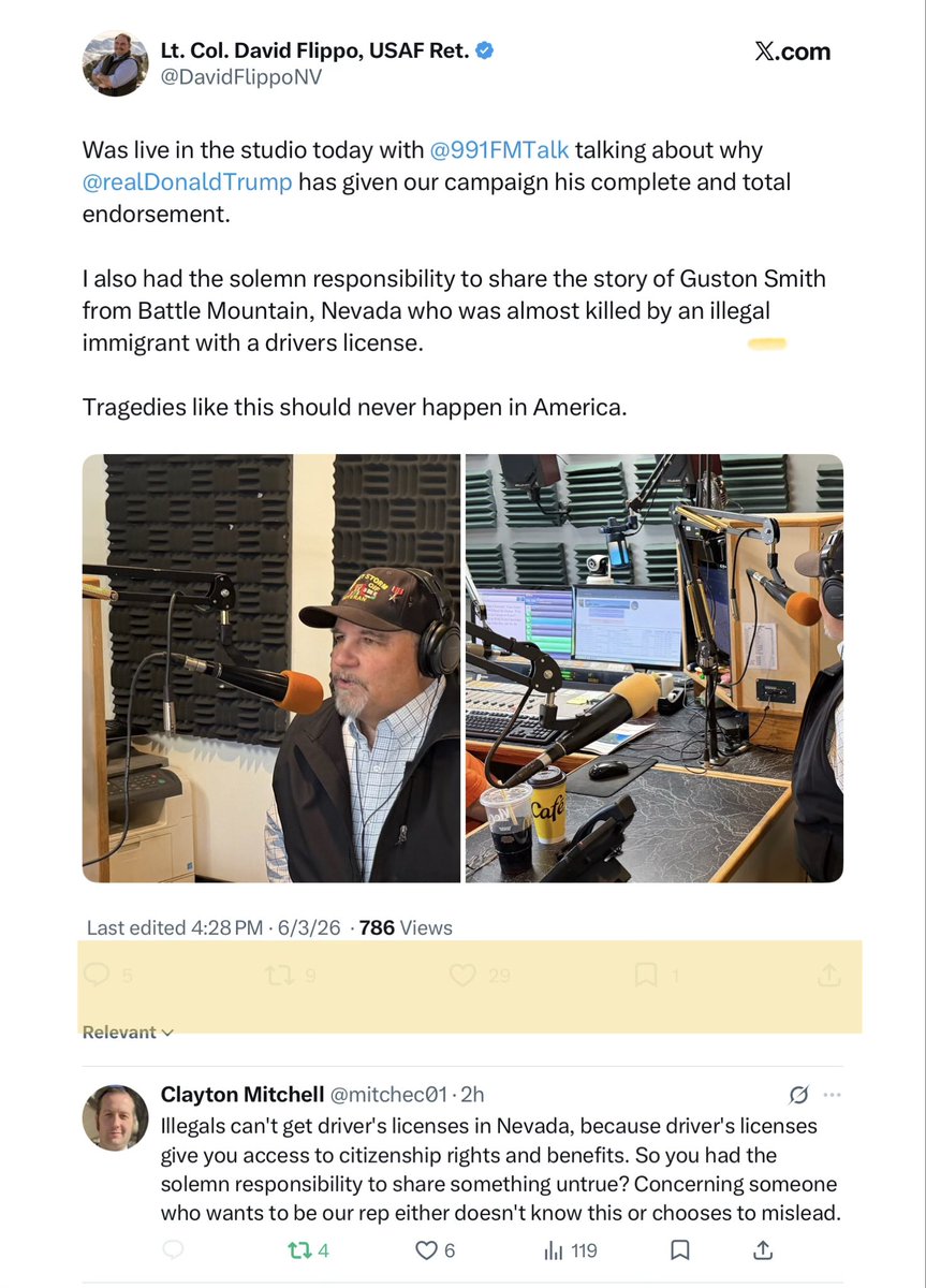 Gunz_go_boom's tweet photo. .@DavidFlippoNV commits two grievous mistakes:

1. He lied and posted about having lied

2. He blocks the very constituency he claims he wants to represent.

Flippo is a man with morals - corrupted morals.

Not #Battleborn. Not #Nevada.

Disgusting. https://t.co/s1kn9bkEme