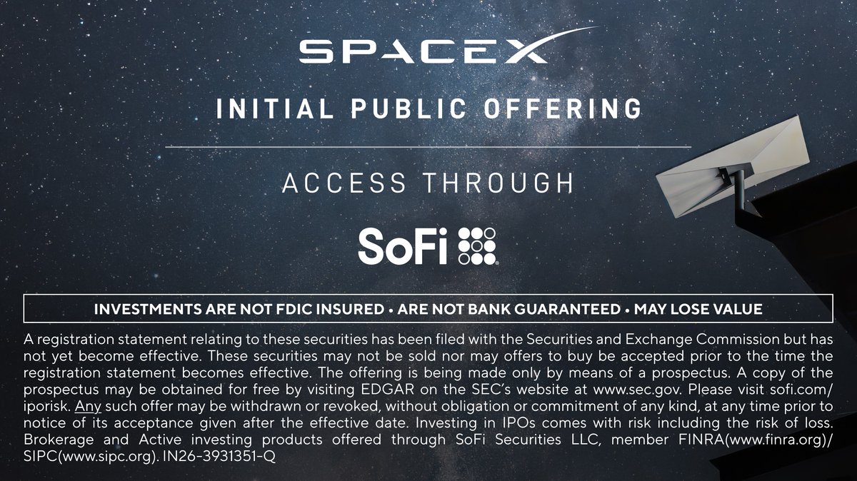 SoFi's tweet photo. Proud to support investment opportunities.