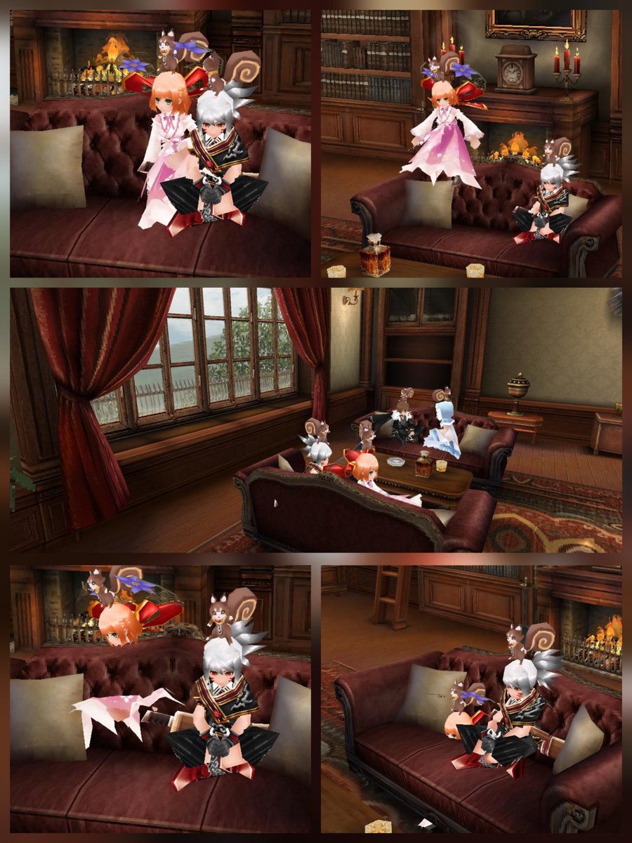 lambmob's tweet photo. 定例メンバーでボスしばく前の一時。
上手に椅子に座れないあやふ(5ﾁｬｲ)。
#イルーナ戦記
#ビモショ
#ビモチャン https://t.co/Tdckcej2hZ