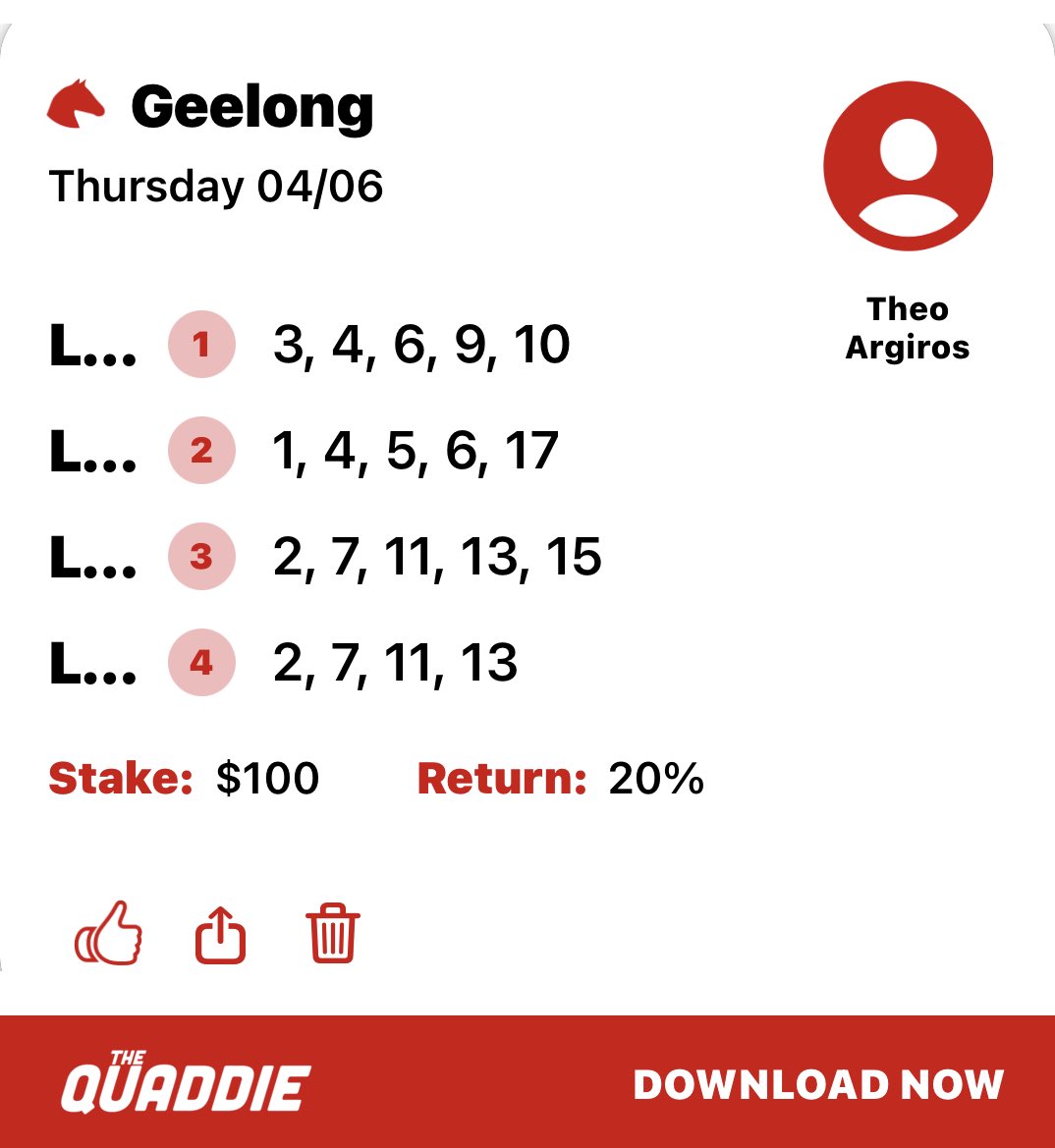 thearg11's tweet photo. Check out this tip on The Quaddie! Find out more at https://t.co/pFaFL4ERP8 https://t.co/yGFjvpjwHw