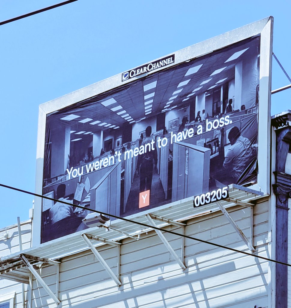 petezin's tweet photo. And then... There's another level: YC with a clear message, almost a motto.
#OnlyinSF
Make something people want @paulg https://t.co/Wyphrr6kji