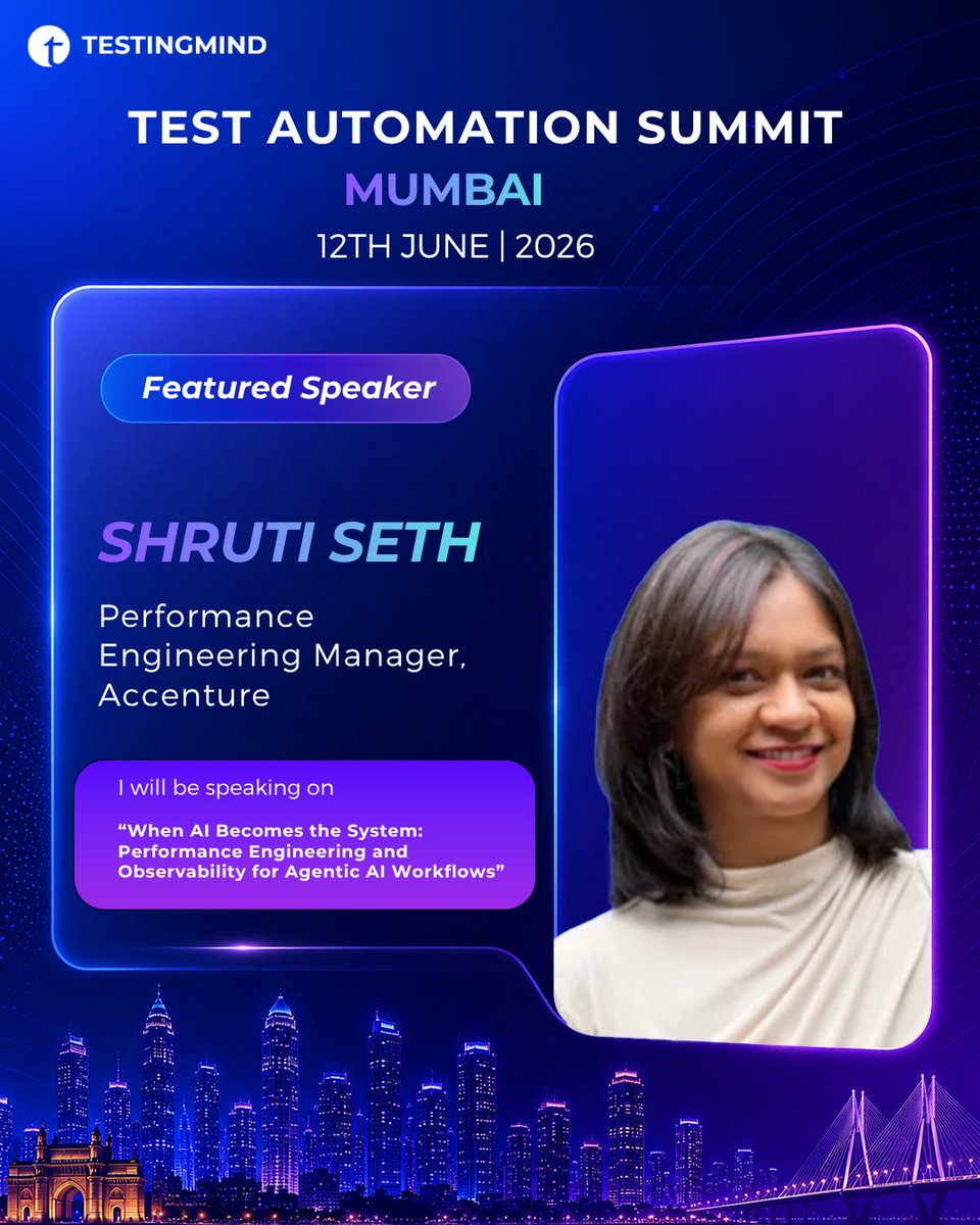 testingmindcon's tweet photo. AI can do amazing things, But can you trust it when it matters most?

Join Shruti Seth, Performance Engineering Manager at Accenture, at #TASMumbai on 12 June as she shares how organizations are building AI system that ready for the real world.

Reg now: https://t.co/qmYZ8exiMQ https://t.co/vorSspHy4d
