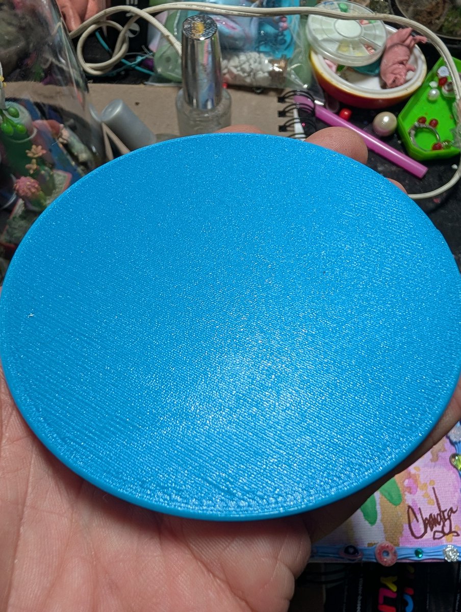 Burnstation3D's tweet photo. 3d printed some coasters to show off examples to potential clients, ironed the top side and applied UV image (@BondtechAB you like? 😜)...if a smooth plate and both sides were UV covered you would never know the base material is 3d printed. kinda neat 🤓

@eufyMake #3DtoUVPrinted https://t.co/dlfrqtyx1t