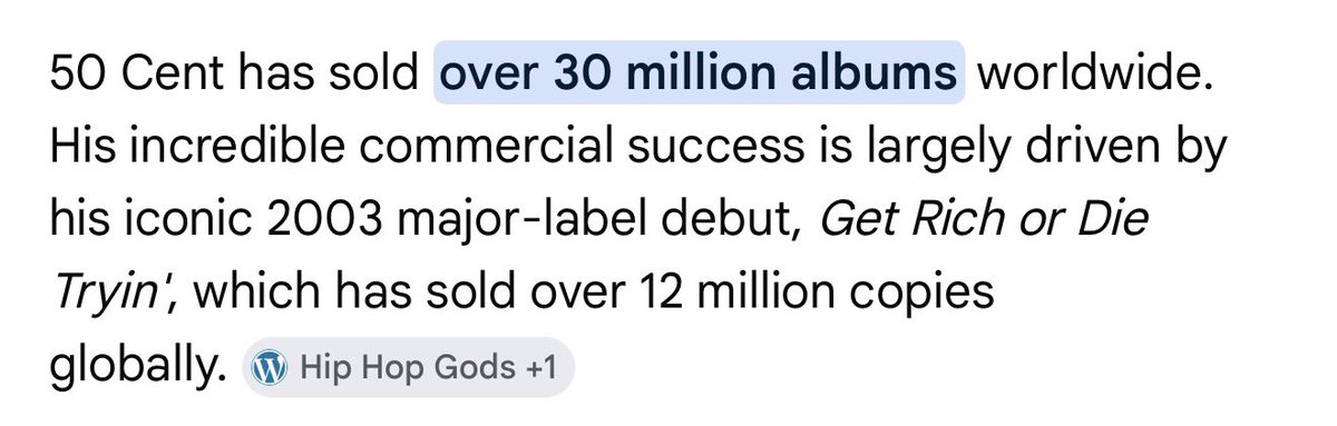 JordanCool_'s tweet photo. @Sharvissio @Morgayze @jiggyjayy2 50 and dmx sold more then who?? Jayz has sold 140 million records worldwide. Dmx 75, 50 cent 30 million!!! Get your facts straight goofy. Plus vanilla Ice sold 15 -20 on ONE album, does that mean he’s better than everybody that sold less? https://t.co/TdtQe8nfZv