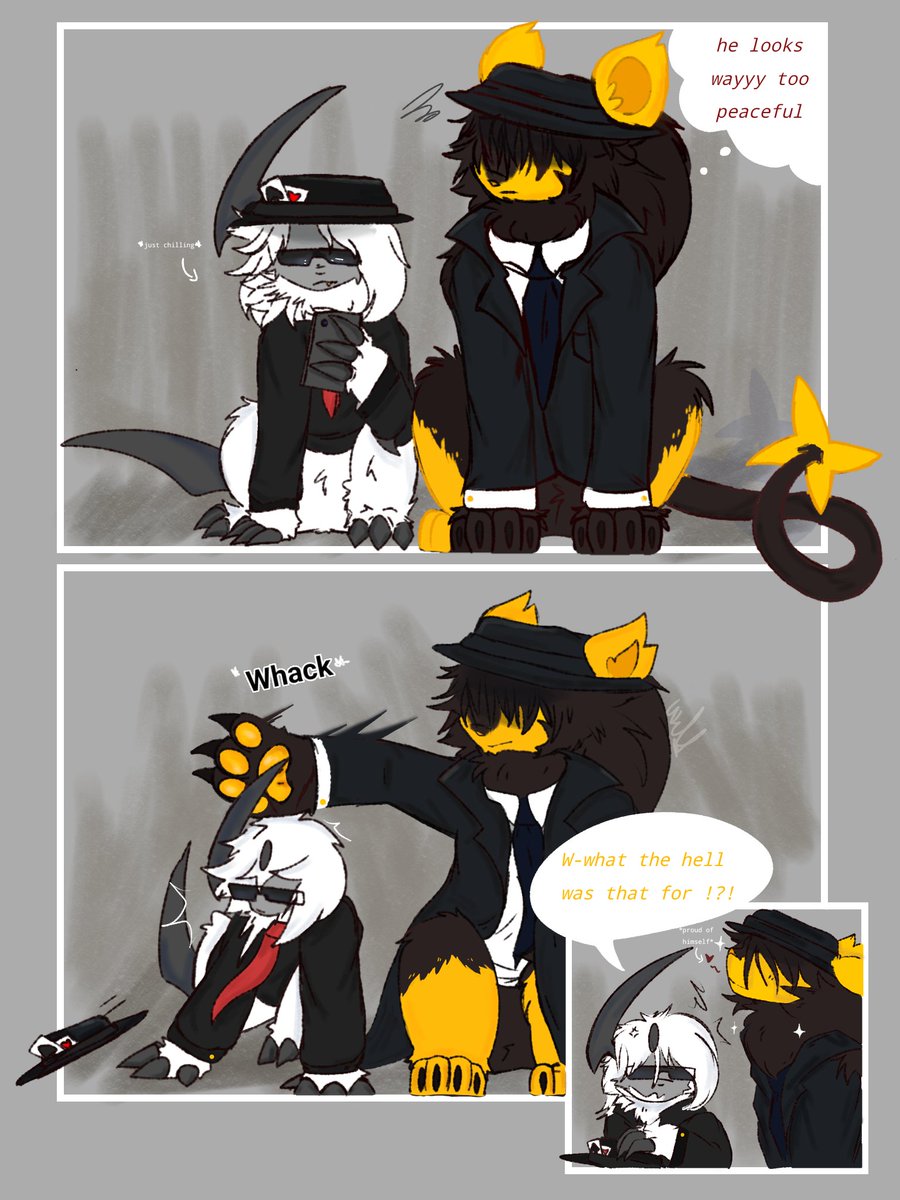 WVambat's tweet photo. Random short comic (Pokemon au)
#doublefedora https://t.co/LqCbWTGhB6