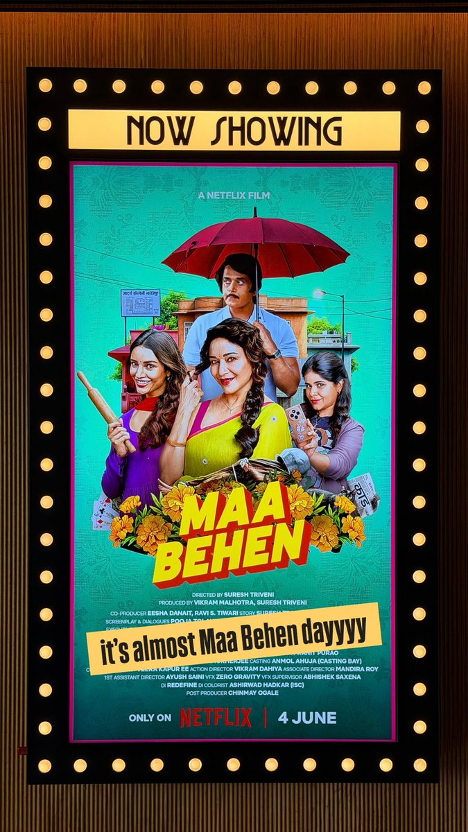 Abhinav_MadzFan's tweet photo. From Ek Do Teen to counting down the hours for #MaaBehenOnNetflix... some things never change❤️

After decades of making us laugh, cry &amp; fall in love with cinema, #MadhuriDixit still has us counting down the hours for #MaaBehen.

See you at 12:30 PM on @NetflixIndia, Rekha ji! ✨ https://t.co/R5LJqJ2HxJ