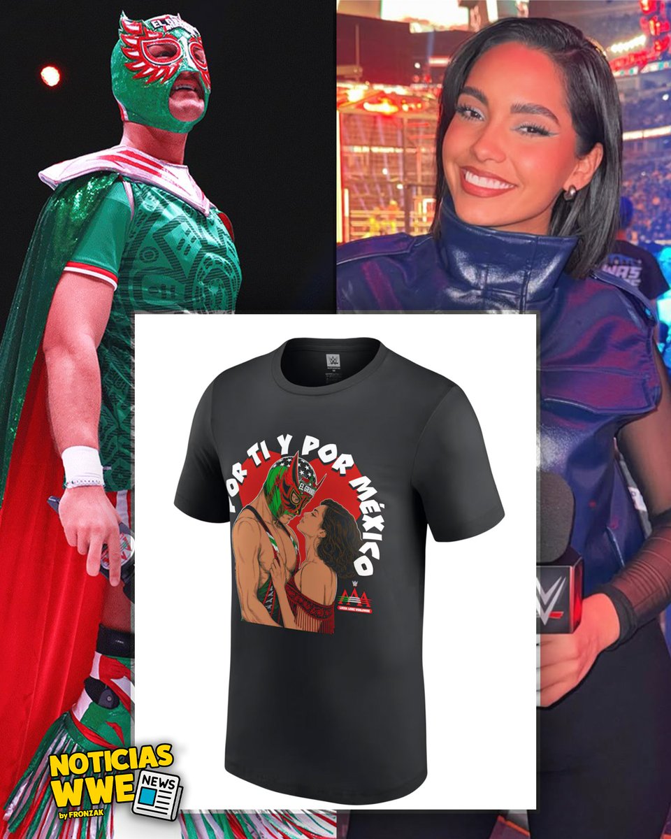 FronzakWWE's tweet photo. WWE Shop ha sacado a la venta una playera de El Grande Americano y Andrea Bazarte con la leyenda: "Por ti y por México". 🇲🇽❤️ https://t.co/kfEiMAE87z