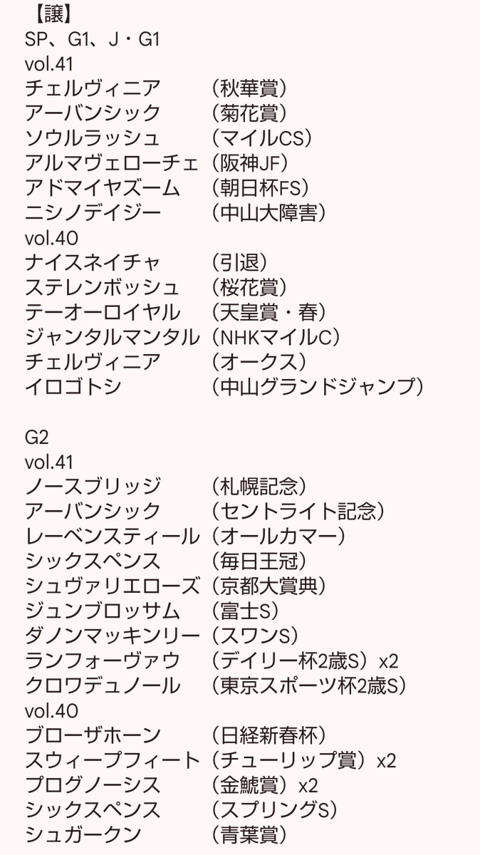 shinkansen855's tweet photo. 【交換・譲渡】アイドルホースミニコレクション 40 41 42
【譲】
vol.42 画像①②
vol.40 41 画像③④
【求】
ステイゴールド
ウォーターリヒト
他、ツリー画像⑤⑥⑦⑧
定価（G2G3）

SP⇔SP・G1、G1⇔SP・G1・過去弾との交換のみ
7日東京にてお手渡し
お気軽にお声がけください https://t.co/gRgw880yl9