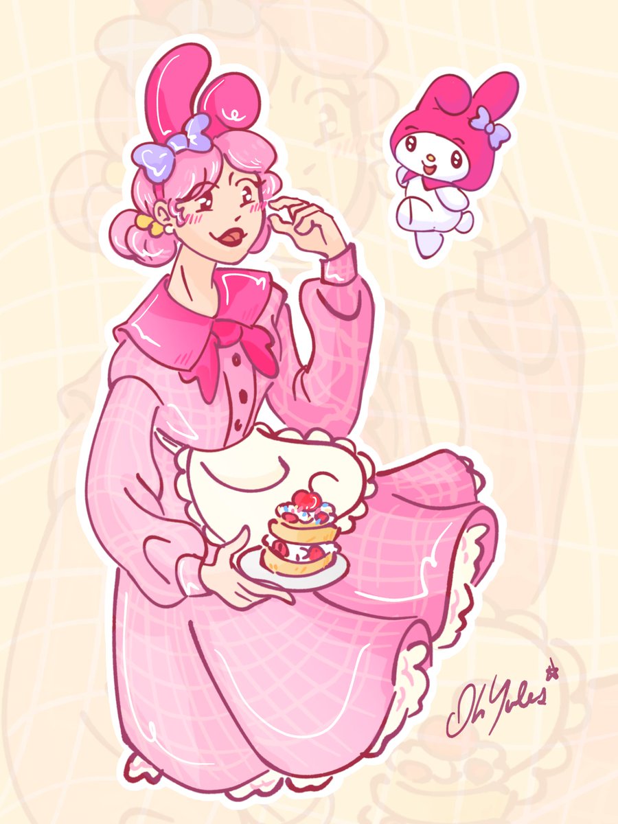 OhYules's tweet photo. My Melody (human version!! in my style!!) 🍰🧁🍓💕 !! ໒꒰ྀི´ ˘ ` ꒱ྀིა

#mymelodyfanart https://t.co/GEjIUvQYFx