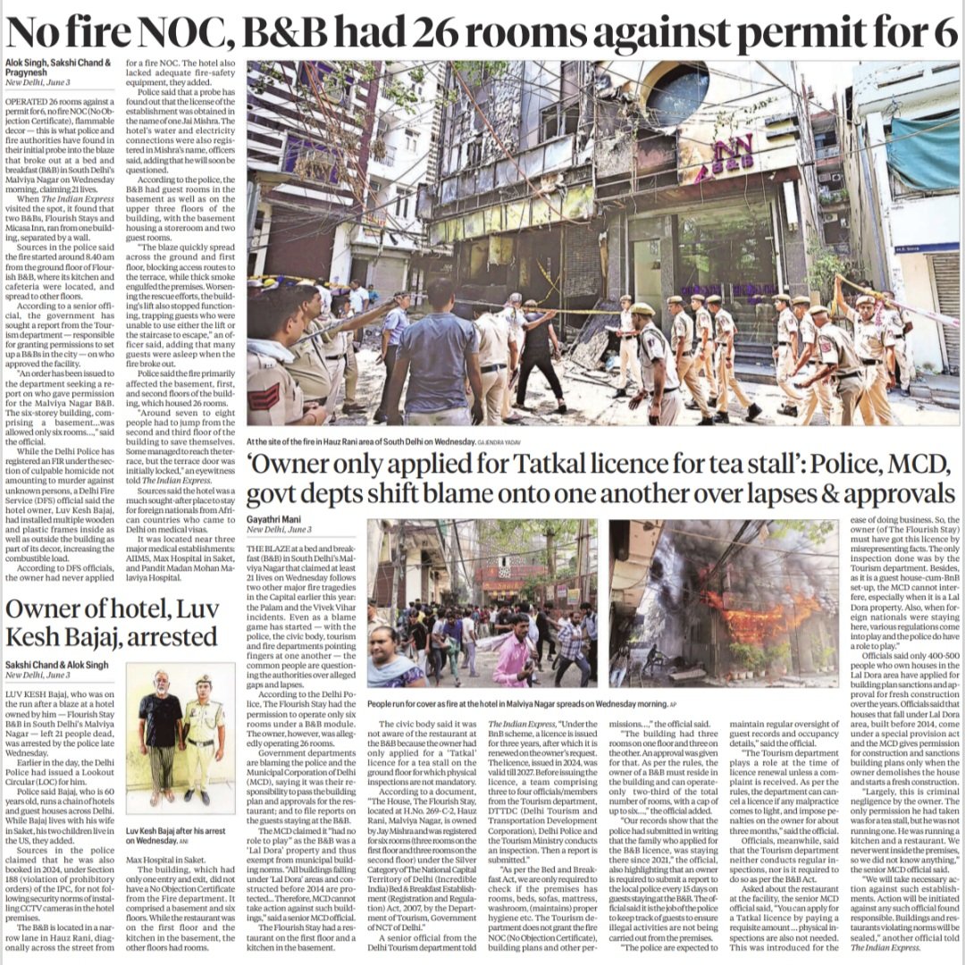 kumar_1402's tweet photo. Govt agencies which allowed such rampant violation of norms for these death traps to come up in first place will now crack down.
How convenient for them! https://t.co/9vPZEm64eJ
