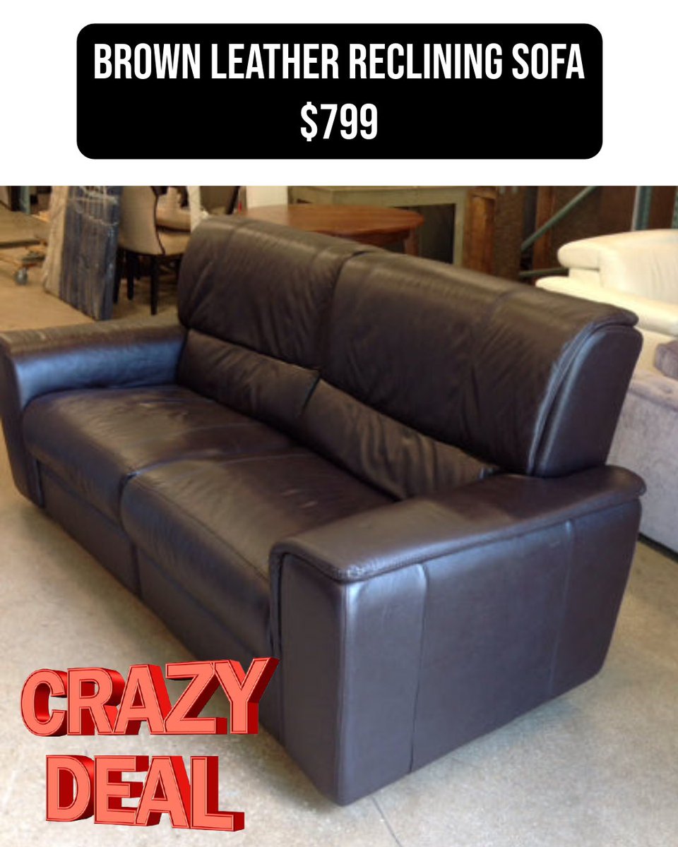 ConsignmentFLA's tweet photo. Sink into buttery brown leather, kick back, and enjoy the comfort you’ve been missing.
#LeatherSofa #RecliningSofa #LivingRoomGoals #FurnitureDeals #HomeDecor #InteriorDesign #ComfortAndStyle #SofaSale #FurnitureFinds #LivingRoomInspo #HomeFurnishings #ShopLocal #CrazyDeal https://t.co/UgpIsmd2UA