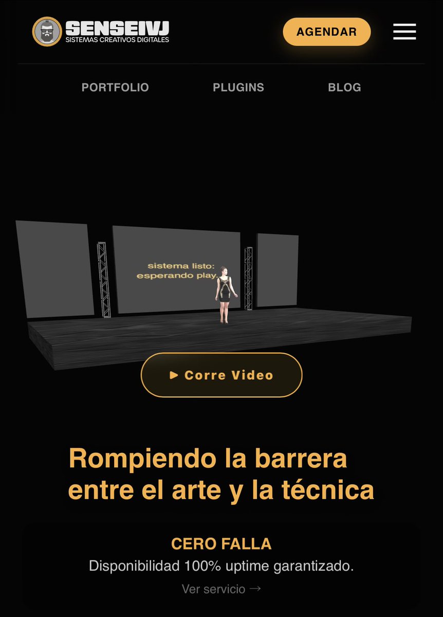 senseiVJ's tweet photo. I built my website with the goal of giving my audience a glimpse into my work… I’m the one who makes sure that when the manager says, “Play the video,” the video actually plays. I used a trick to play the video in a scene in #threejs https://t.co/N4YgmeuClg